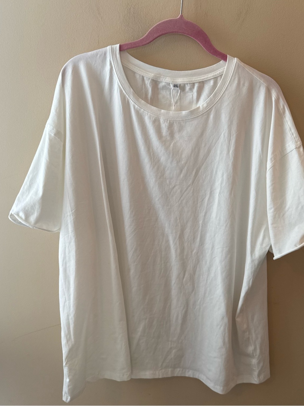 Anbaress White Knit Oversized top Tshirt Blouse size 2X